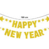 day chu happy new year glitter letter banner happy new year